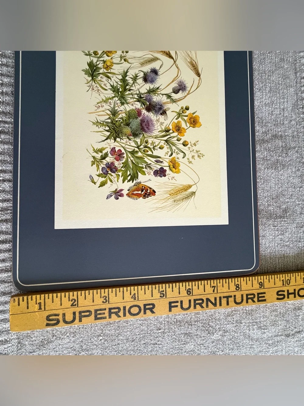 Set of Six Pimpernel English Butterfly Collection Cork-backed Placemats